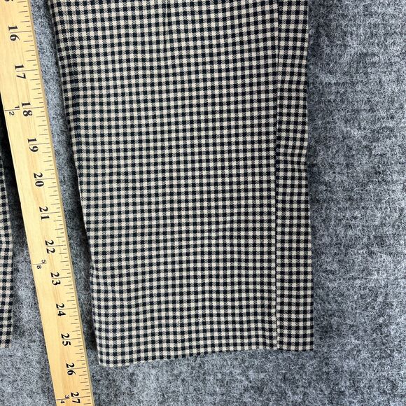 J Jill Pants Womens 2 Black Gingham Trouser Tapered Business Career Spandex - Picture 9 of 12